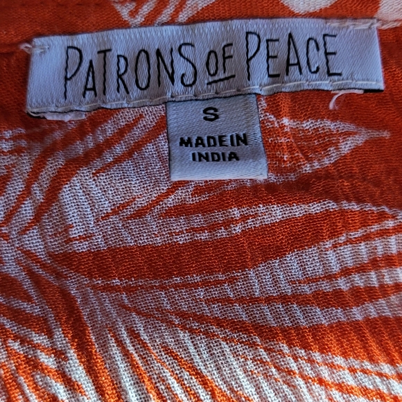 Orange Patrons of Peace Hawaiian Crop Top - Picture 3 of 3
